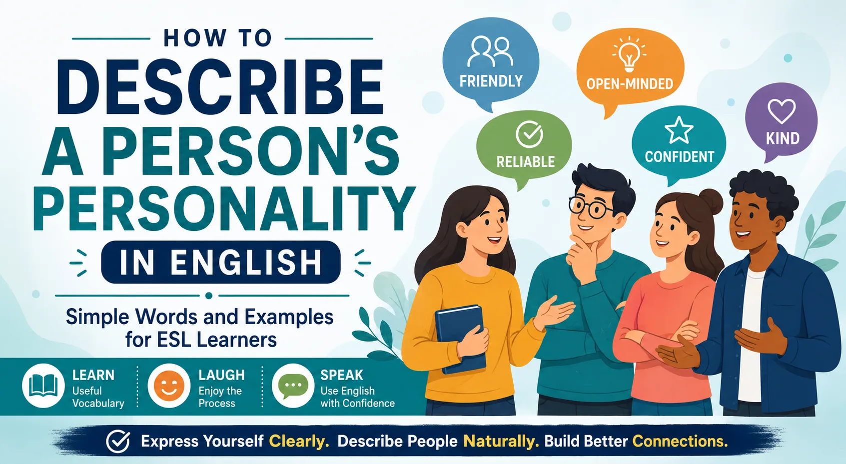 how to describe a persons personality in English - Learn Laugh Speak