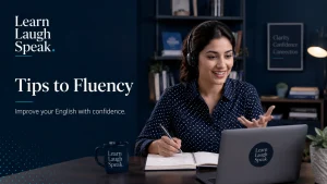 tips to fluency learn laugh speak - student on the computer in a class