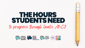 the hours students need to progress through levels a1-C2