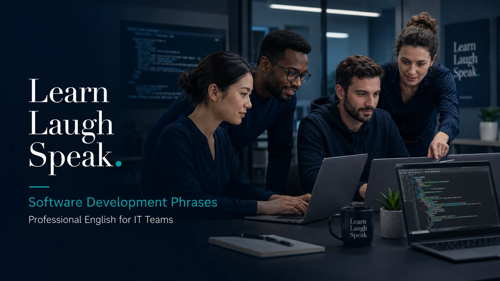 blog banner for Software Development Phrases - Learn laugh Speak 