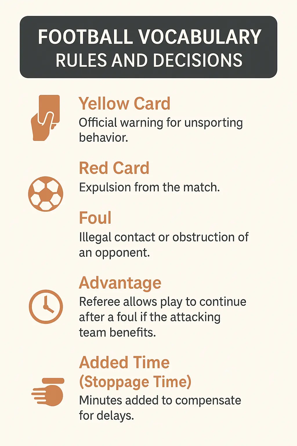 football vocabulary