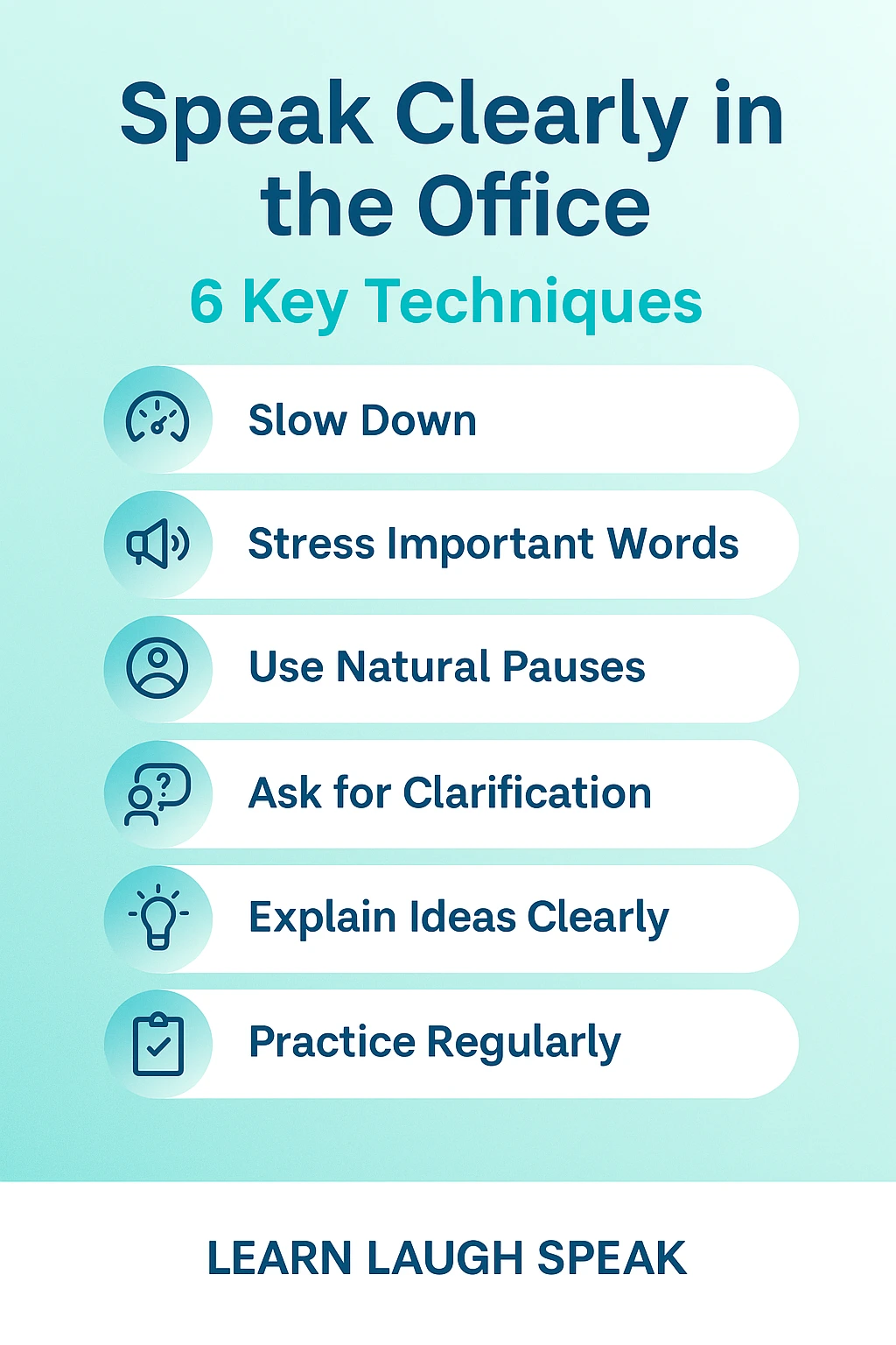 Speak Clearly in the Office