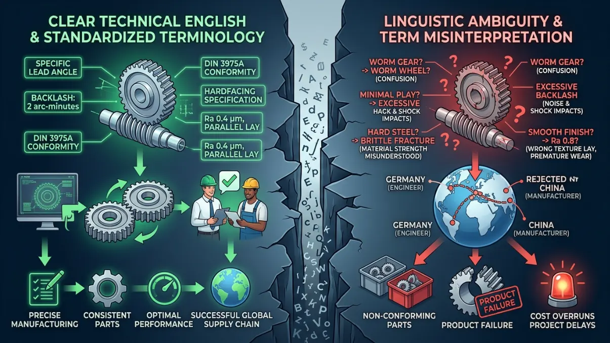 infographic on worm gear failures from miscommunication