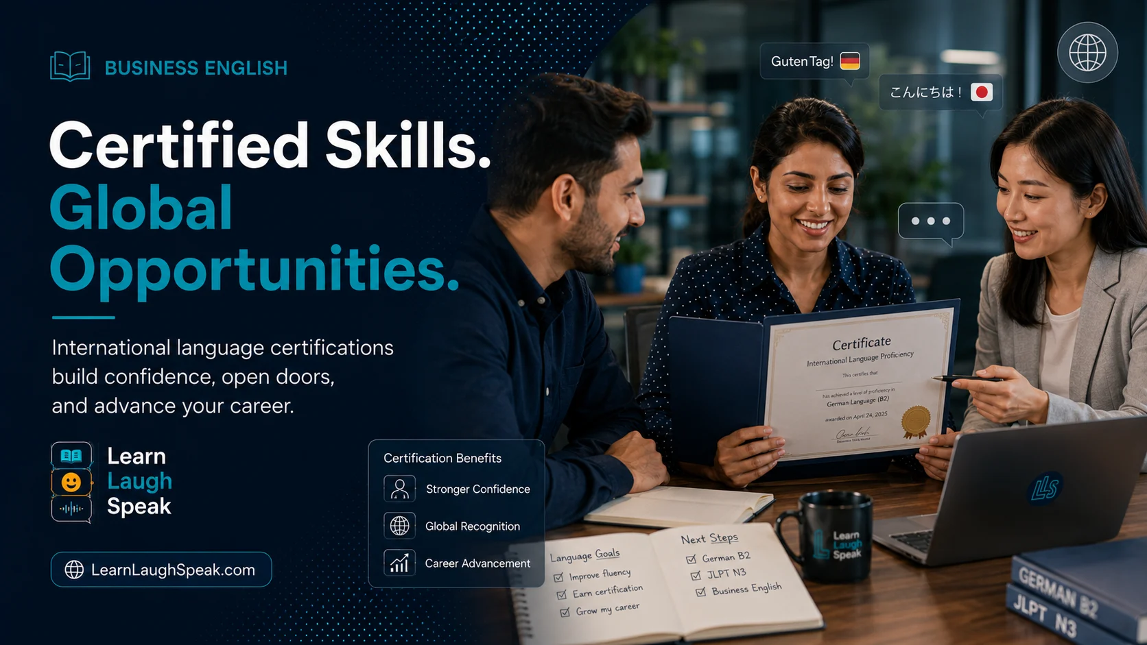 Why Language Certification matters - learn laugh speak branding